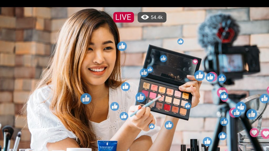 Live shopping and social media