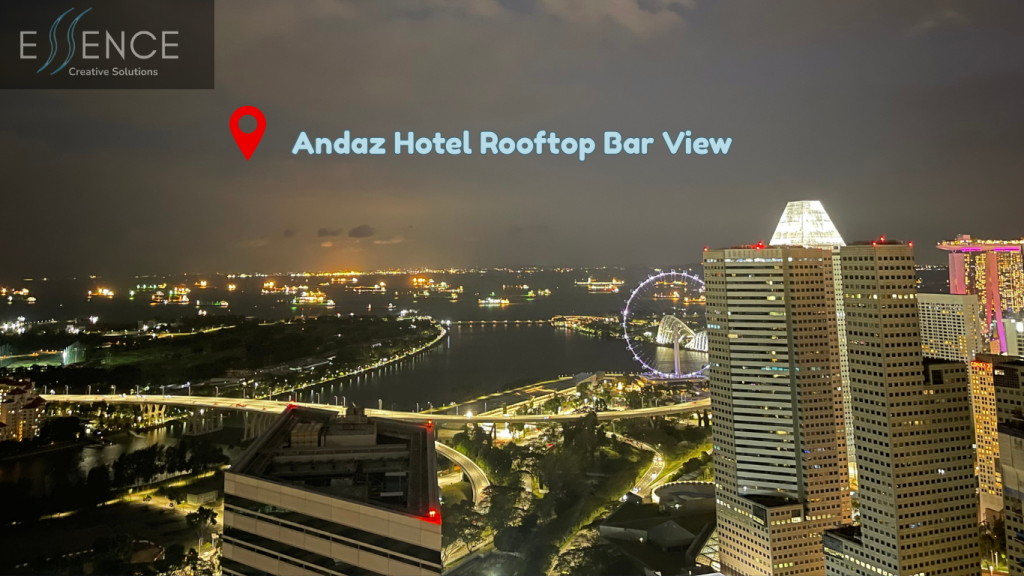 Andaz Hotel Rooftop Bar. Singapore Itinerary 2025